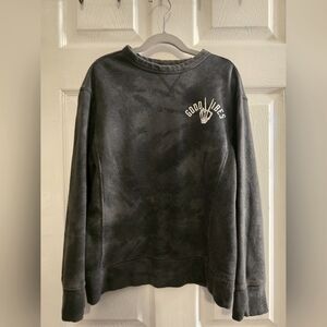 Old Navy boys gray tie dyed crew style sweatshirt, size Large (10/12)